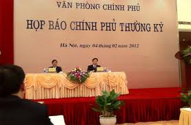 Kantor Pemerintah Vietnam mengadakan jumpa pers periodik Pemerintah bulan January tahun 2012